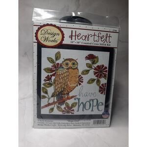 Design Works Hope Owl Counted Cross Stitch Kit 2790 10x10